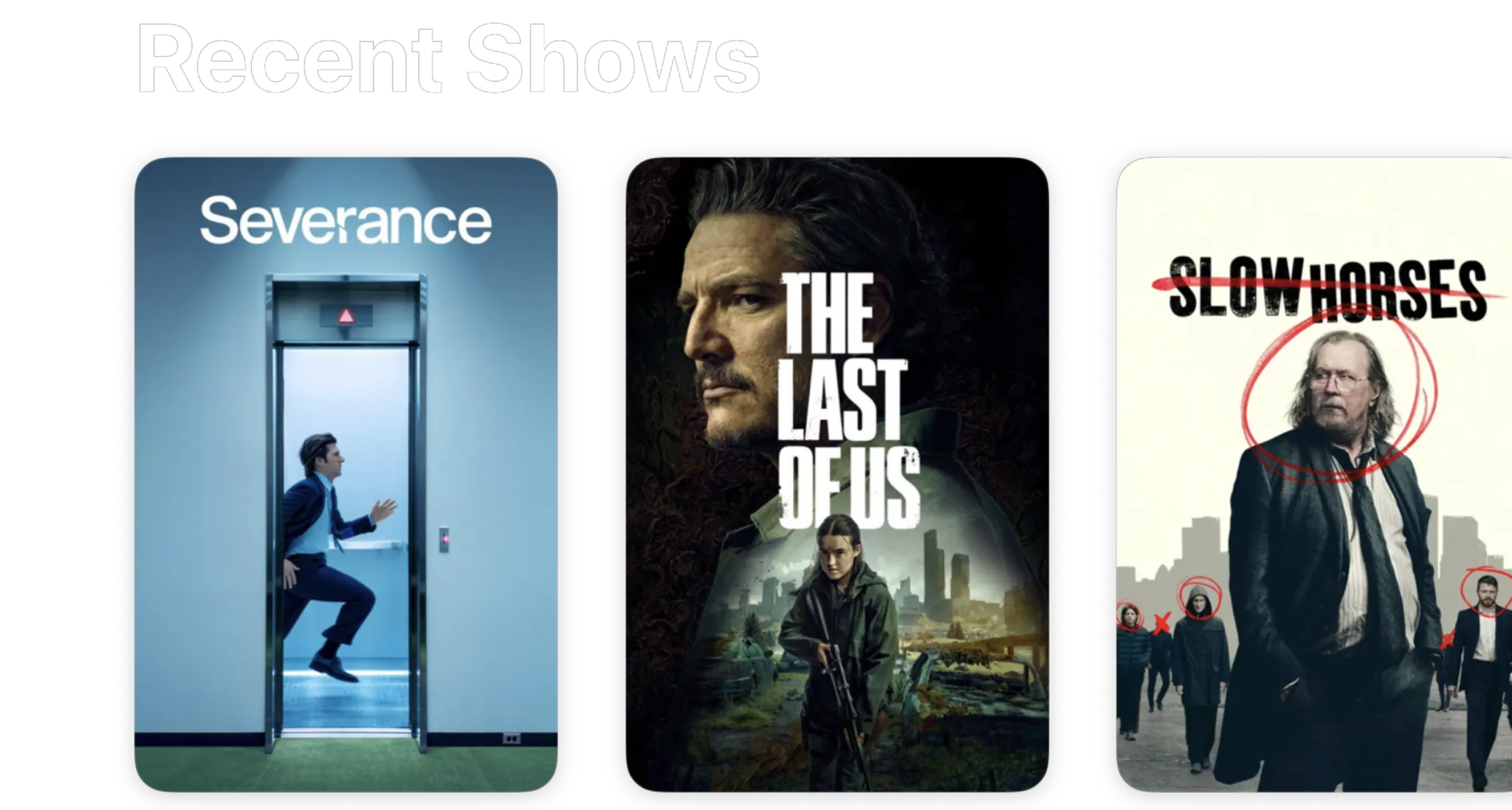 Recent Shows on Home: Severance, The Last of Us and Slow Horses